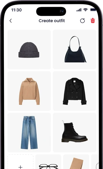 Smart Outfit app screenshot: Create outfit